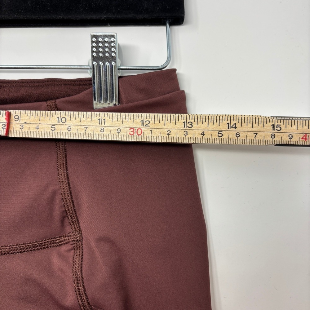 REI Swiftland Running Leggings Wmns M Burgundy Red Pocket Activewear Hiking Gorp - Picture 7 of 8